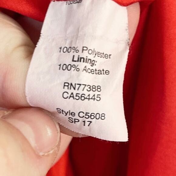 J.Crew, Sz 2, Bright Red, Gallery Shift Dress, Floral, Boxy, Colorful, Modern - Picture 4 of 7